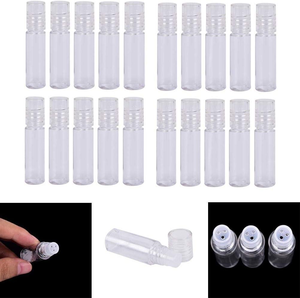 20Pcs Mini Clear 3ml Loose Powder Container Plastic Bottle Empty Cosmetic Sifter Loose Powder Jars Container Refillable Bottle