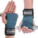 COFIT Wrist Straps for Weightlifting, Workout Wrist Wraps with Dual-Layer Oxford Leather, Enhanced Grip for Optimal Hand and Wrist Protection, Gym Lifting Straps for Deadlift and Powerlifting (Standard size (palm length over 7in), 05. Blue)