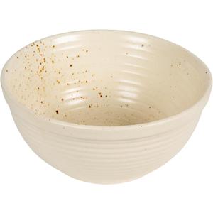 Creative Co-Op Farmhouse Stoneware Bowl, White Speckled Glaze
