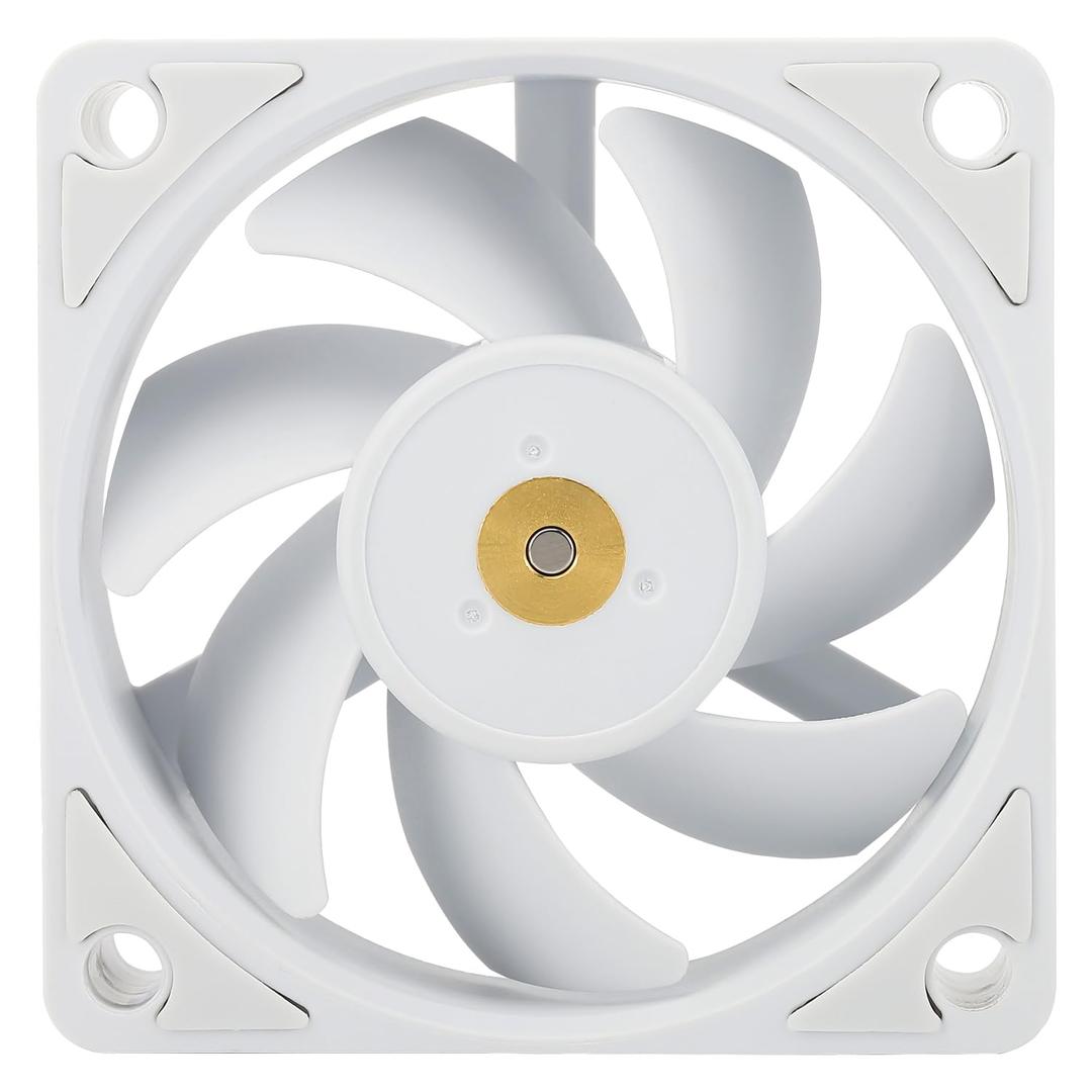 Thermalright TL-B6W 60mm CPU Cooler Fan, Silent Computer Case Cooler,6025 CPU Fan, 3200RPM Speed, DC 12V CPU Mute Cooling, Low Noise 20.17dba(White)
