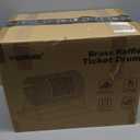 Raffle Drum, Professional Brass Plated Raffle Ticket Spinning Cage with Wooden Turning Handle, Large Capacity Holds 5000 Tickets, Raffle Balls (Not Included)