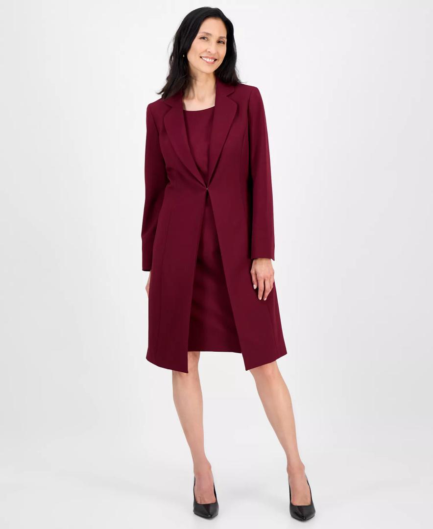 Le Suit Women's Elongated Blazer Dress Suit Set 14