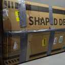 AODK L Shaped Desk Gaming Desk with LED Light & Power Outlet, 53 Inch Reversible L Shaped Computer Table with Shelf & Storage Bag & Hook for Home Office, Black