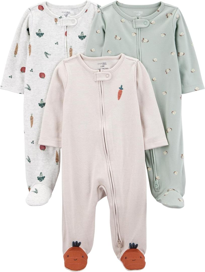 3-pack Sleep and Play (6-9 Months, Veggie Stripe)