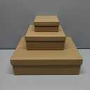 Douaowoc 3 Pcs Gift Boxes with Lids, Set of 3 Empty Wrap Boxes, Nesting Box for Gift Presents Cardboard Box for Christmas,Birthday, Anniversaries, Weddings and Any Occasion (13x9.8)