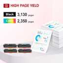 067H 067 Toner Cartridge Set MF654CDW Compatible for Canon 067 067H Color ImageCLASS MF656CDW MF650C LBP632CDW MF655CDW MF653CDW LBP633CDW LBP630C MF652Cdw MF651Cw Printer 4 Pack High Yield Ink