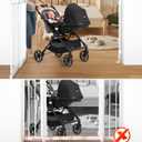 34-53" No Bottom Bar Baby Gates Dog Gate for Stairs, 39" Extra Tall Child Safety Gate with Auto Close Design, Large Walk Thru Door, Extra Wide Hardware Mount Pet Gate for Doorways Deck Indoor Outdoor