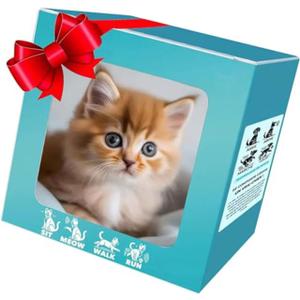 Cats Companion Plush Toy with Barking Tail Wagging Traction Rope Design for Toddler Learn to Crawl Barking Cats Plush Toy