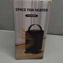 Small Space Heater for Indoor Use, Fast Heating Portable Desk Heater, Dual Power Modes, Timer & Overheat Protection Personal Space Heater for Bedroom, Office, Home (Black)