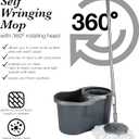 Simplify Self Wringing Mop & Bucket Set | 16 Liter | Extendable Handle | Gentle on Floors