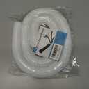 Cable Management Sleeves 1.5in - 2 Pack 4.1ft Split Braided Cable Sleeve White, Wire Organizers for Cords, Hard PE Cord Protectors from Pets, Flexible Cord Wrap Wire Sleeve for Computer Cord Organizer