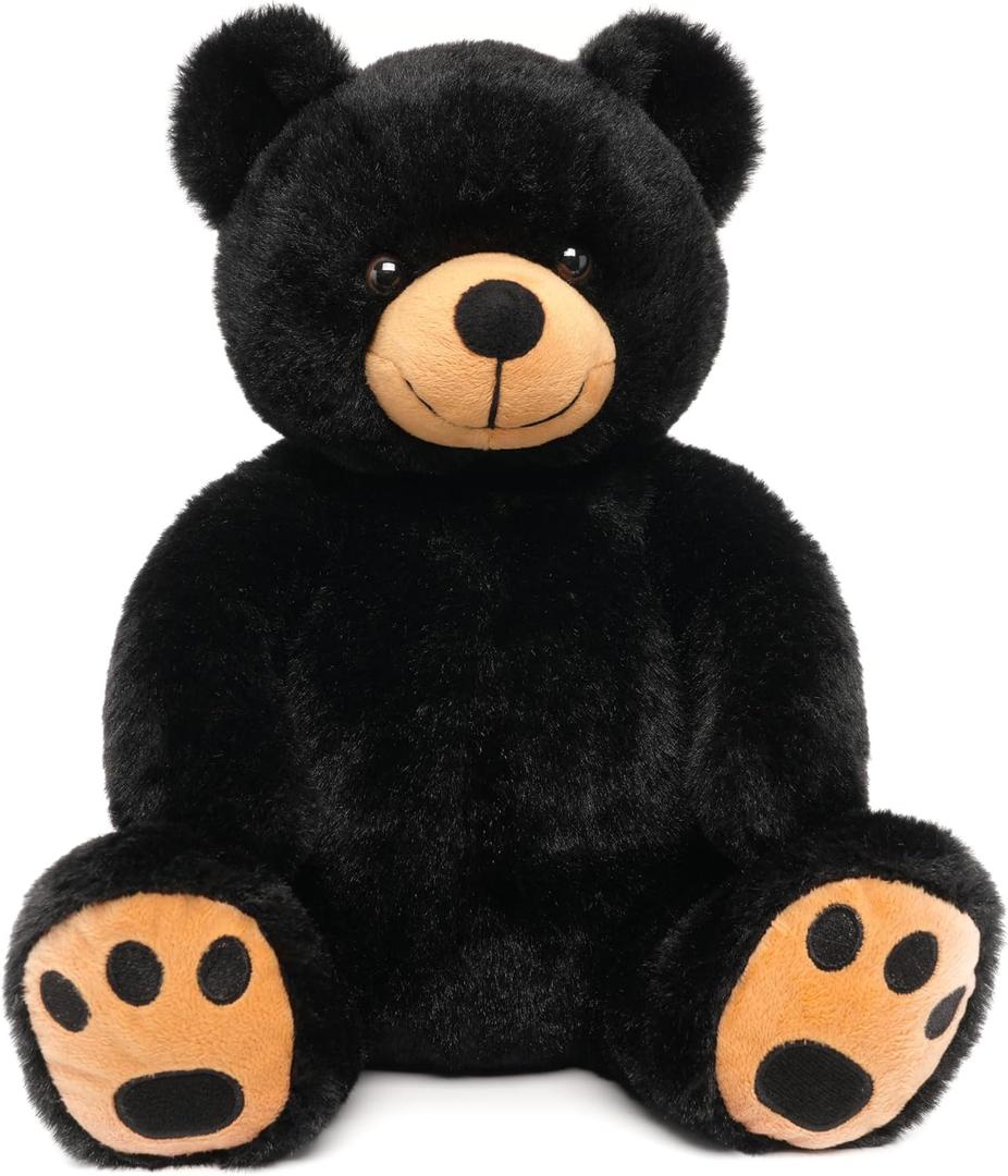 WEIGEDU Black Teddy Bear Stuffed Animals Plush Toys, Stuffed Black Bear, Teddy Bear Plush Toys for Boy Girl Kids Birthday 12in