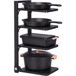 1 Pack 4Tier Pot Pan Organizer Under Cabinet Adjustable Heavy Duty