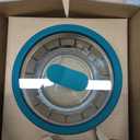 Anyday 4-Cup Glass Food Storage with Glass Lid, Round Deep Dish | Plastic-Free Meal Prep & Microwave Cookware | Stackable Airtight Storage Container with Vented Lid for Microwave-Safe Reheating (Clear - Kale)