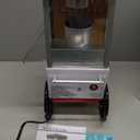 Nostalgia Vintage Hot-Air Popcorn Maker Machine - Makes Up to 12 Cups - Oil-Free - Healthier Popcorn - Classic Stand-Up Cart With Wheels - Includes Kernel Measuring Cup - White & Red