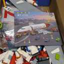 HOGOKIDS 2 Style City Airplane Building Set with LED Light - Plane Building Blocks Switch Passenger Cargo Projectile Toy with 3 Cars, Planes Model Toys Valentines Gifts for Kids Boys Girls Age 6-12+