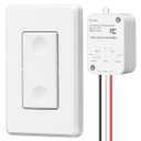 DEWENWILS Wireless Light Switch and Receiver Kit - No Wiring, 15A High Power, No Wiring, 100FT RF Range, 3 Way Remote Control Wall Switch for Lamps, Ceiling Lights, Fans, 1 Transmitter+1 Receiver