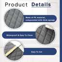 SmoothNovelty 1.1 Yards Diamond Quilted Vinyl Headliner Material 55 in Wide Faux Leather with Foam Backed 2" x 3" Diamonds Pattern Fabric for Car Furniture Upholstery(Dark Gray)