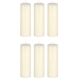 Mega Candles 6 pcs Unscented Solid Ivory Pillar Candles, Hand Poured Premium Wax Candle 2 Inch x 6 Inch, Home Dcor, Spas, Weddings, Occasions, Party, Centerpieces, Holidays, Vigils, Prayers