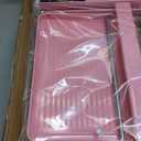 3 Step Ladder, Foldable Step Stool with Widened Pedal, Pink