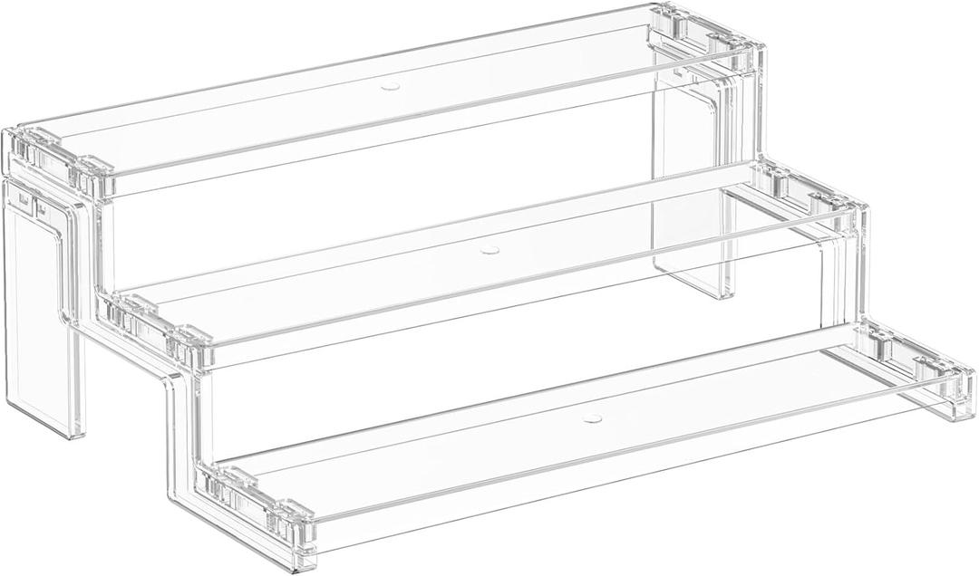 Lifewit Cupcake Stand, Perfume Cologne Organizer, Tool-Free Assembly, Display Riser, Spice Rack, Figurine Holder, Makeup Storage, Room Decor, Party Decorations, Clear, 12 3 Tier, 1 Pcs