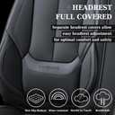 Coverado Seat Covers, Car Seat Covers Front Seats, Car Seat Cover, Car Seat Protector Waterproof, Car Seat Cushion Nappa Leather, Black Seat Covers Carseat Cover Universal Fit for Most Cars