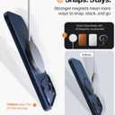 TORRAS Magnetic Slim Fit for iPhone 17 Pro Case 6.3 inch, Ultra-Thin, Compatible with MagSafe, Lightweight Matte Anti-Scratch Hard PC Cover Phone Case for iPhone 17 Pro OriginFit, Deep Blue