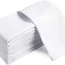 Elegant Restaurant Quality 100% Cotton Dinner Table Cloth Napkins with Clean- Lined Hemmed Edges, Bulk Set, Square 20" x 20'' for Weddings, Hotels, Restaurants, and Classy Home Dinners (60)