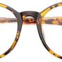 Gaoye Blue Light Blocking Glasses, Retro Round Eyewear Frame Anti Eyestrain Computer Glasses for Women Men (Tea Leopard/Transparent Lens)