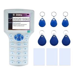 Edinruis 300CD RFID Reader Writer White (RFID Copier Multi-Frequency RFID Writer RFID Card Reader Smart Card Decoder with Free Software and USB for Access Control Home Security)