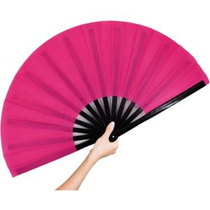 3 x Large Rave Folding Hand Fan Clap Fan Popping Fans for Line Dancing, Big Foldable Clacking Fans for Dance Festival, Dancing, Performance