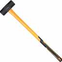 10 LB Sledge Hammer with Heavy Duty Construction, 35-Inch Fiberglass Handle, Overstrike Protection, Textured Grip
