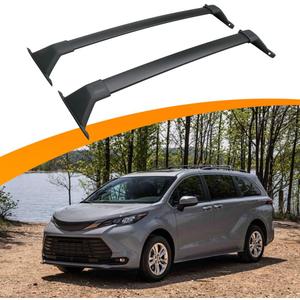 Snailfly Black Crossbar Fit for 2021 2022 2023 2024 2025 Toyota Sienna W/Side Rails Roof Rack Cross Bars