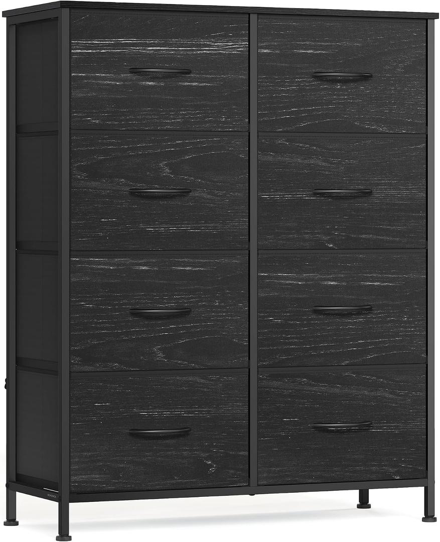 SONGMICS Dresser for Bedroom, Tall Dresser with 8 Fabric Drawers