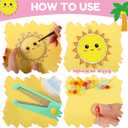 Dunzoom 30 Set Summer Window Art Suncatchers Kits Summer Beach Fruit DIY Suncatchers Craft Kits Make Your Own Paint Ornaments for Boys Girls Craft Painting Art Activity