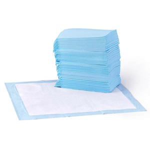 Basics Dog and Puppy Pee Pads, 5Layer LeakProof Super Absorbent, QuickDry Surface, Potty Training, Regular (22x22"), 50 Count, Blue & White