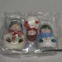 Crystal Club Christmas Flameless Candles, Set of 3 Santa Snowman Real Wax Candles, Battery Operated LED Candles with Remote and Timer for Christmas Tree, Holiday Home Dcor (Red)