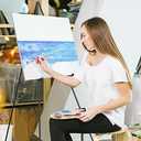 Easel Stand for Display, Aredy 63" Portable Painting Easel, Lightweight Metal Easels for Painting Canvas, Wedding Sign (4 Pack)