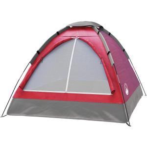 2 Person Camping Tent with Rain Fly and Carrying Bag - Lightweight Outdoor Tent for Backpacking, Hiking, or Beach Use by Wakeman Outdoors (Red)