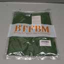 BTFBM Womens Summer Tops 2026 Ribbed T Shirts Crew Neck Short Sleeve Stretchy Ruched Slim Fit Workout Going Out Top (Green, S)
