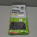 Pureegg Plastic Table Cloth Disposable 10 Pack, 54 x 108 Inch Table Cloths, Halloween Party Decorations, Summerween Decor, Halloween Tablecloths, Rectangle, Plastic Cover, Leakproof & Sturdy, Black