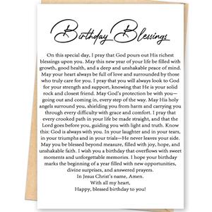 3 x Christian Birthday Cards for Women Men, DaySpring Religious Birthday Blessings Card