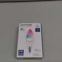 Lightinginside E12 Smart Light Bulbs 60W Equiv., Work with Alexa/Google Home/Smart Life, 500LM 6W RGBCW Candle Candelabra LED Light Bulbs, No Hub Required, 2.4G WiFi Bluetooth Bulb, ETL Listed, 1PC (Multicolor)