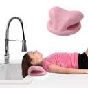 MABOZOO Hair Washing Station for Kids, Sink Hair Washing Neck Pillow for Kids' Wash Time, Ergonomic Kids Hair Washing Station Shampoo Station for Sink (Pink)
