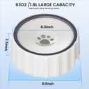 Dog Water Bowl No Spill 70oz/2L Large Capacity Dispenser Non Slip No Splash Bowl Pet Slow Feeder No Drip Dog Water Bowl on Vehicle Slow Water Bowl for Dogs and Cats