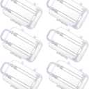 Luxshiny Mini Suitcase Candy Boxes 6 Pack Clear Small Favor Boxes for Wedding Bridal Shower Travel Theme Party 3X2X1.5 Inch Compact Storage