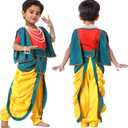 Ezuwail Lord Krishna Costume for Baby Boy Janmashtami, Krishnaleela & Kanha Dress Kids with Dhoti Set (Yellow)