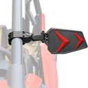 KEMIMOTO UTV Black Blue Red Orange Side Mirrors compatible with Polaris RZR Talon Can Am Rearview Work with 1.75"-2" roll bar cage