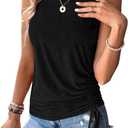 Womens Tank Tops 2 Pack Summer Tops Crew Neck Trendy Sleeveless Tops Cute Loose Fit Workout Casual Outfits 2026