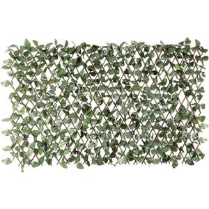 E&K Sunrise 1 PC Faux Leaves Expandable Fence Privacy Screen Artificial Greenery Grass Wall Decoration for Garden Backyard Patio Indoor Outdoor (Laurel Leaves - Single Side)